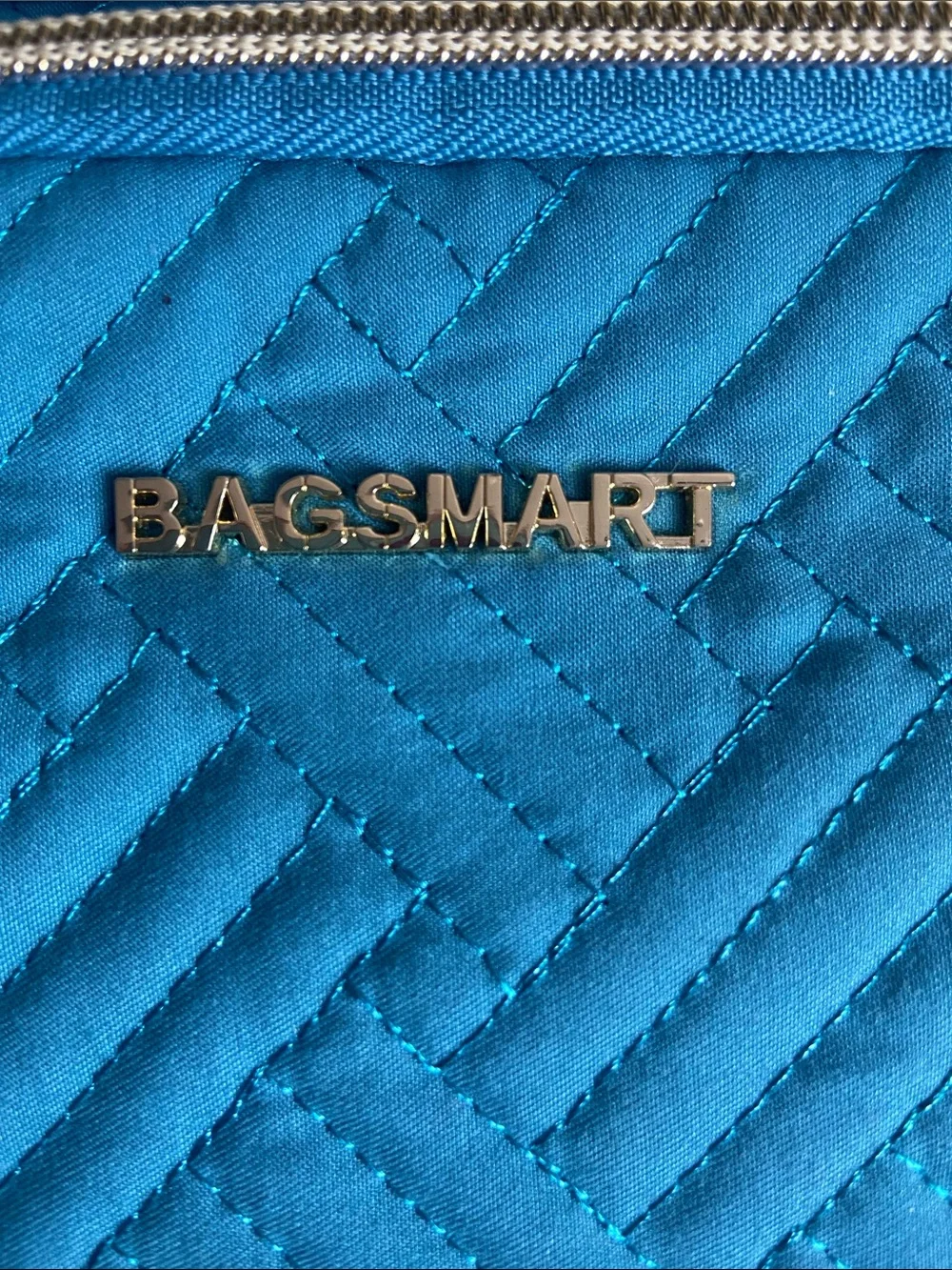 Bagsmart Quilted Teal Travel Tote Bag